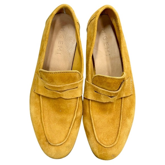 M.GEMI Suede Loafers Made in Italy – Mustard Yellow/Tan – Size 36.5 (US 6.5–7) - Picture 1 of 12